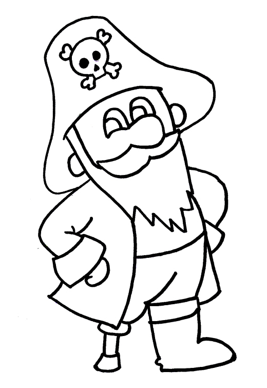 coloring book pages for pirates